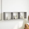 vidaXL Mobile a Parete 100x16x30 cm Grigio Sonoma in Legno Multistrato