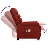 vidaXL Poltrona Massaggio Elettrica Rosso Vino Similpelle