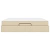 vidaXL Struttura letto con materasso con materasso 2 pcs Crema Tessuto