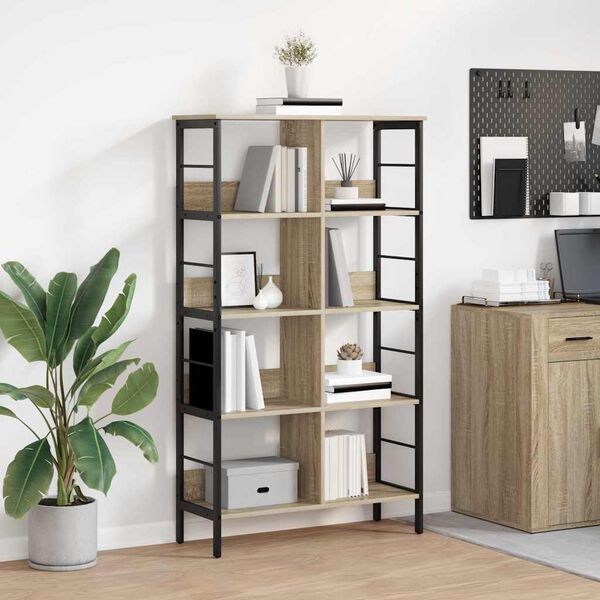 vidaXL Libreria Rovere Sonoma 82 x 32 x 144,5 cm Legno multistrato