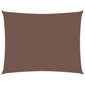 vidaXL Parasole a Vela Oxford Rettangolare 4x6 m Marrone