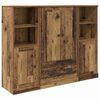 vidaXL Credenza con cassetto 3 pcs Legno vecchio Legno multistrato