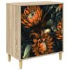 vidaXL Cassettiera LOCHEM Stampa arancione 66 x 36,5 x 75 cm Sonoma