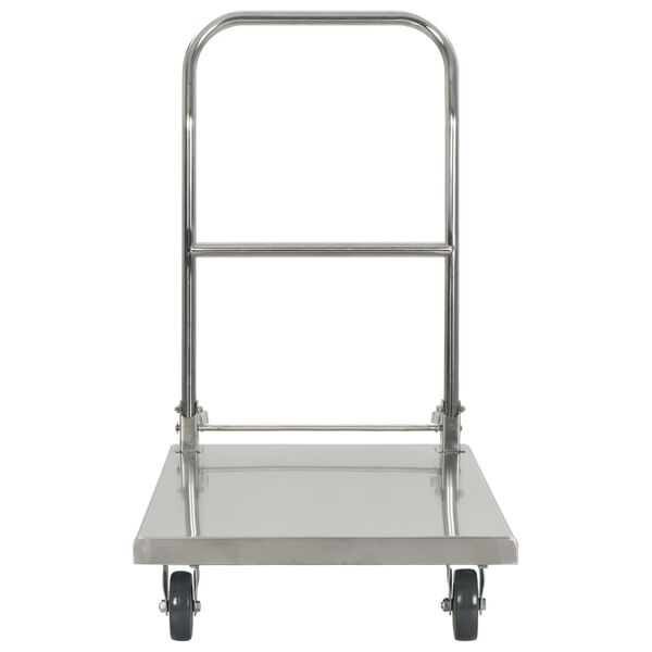 vidaXL Carrello di Trasporto Argento 82x53x86 cm Acciaio Inossidabile