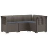 vidaXL Divano da Giardino 4 Posti con Cuscini Aspetto Rattan PP