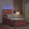 vidaXL Letto con contenitore e LED con led Rosa 90 x 190 cm Velluto