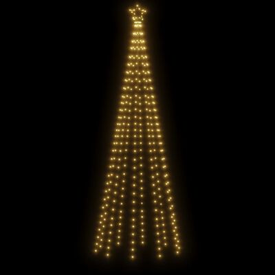 vidaXL Albero di Natale con Puntale Bianco Caldo 310 LED 300 cm
