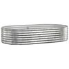 vidaXL Letto Giardino Acciaio Zincato 175x100x36cm Argento