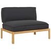 vidaXL Set di divani Nero 120 x 92 x 69 cm Legno di Acacia Massello