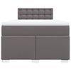 vidaXL Giroletto a Molle con Materasso Grigio 120x190 cm in Similpelle