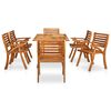 vidaXL Set da pranzo da giardino 7 pz 150x90 cm in legno massello di acacia
