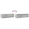 vidaXL Mobile TV Grigio cemento 100 x 31 x 25.5 cm Legno multistrato