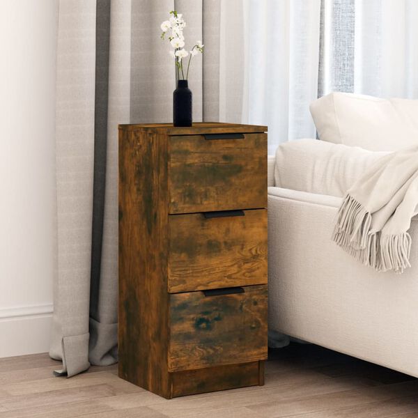 vidaXL Credenza Rovere Fumo 30x30x70 cm in Legno Multistrato