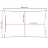 vidaXL Parasole a Vela Oxford Rettangolare 5x8 m Blu