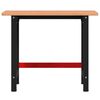vidaXL Banco Lavoro 100x60x81,5 cm Legno Massello Faggio Rettangolare