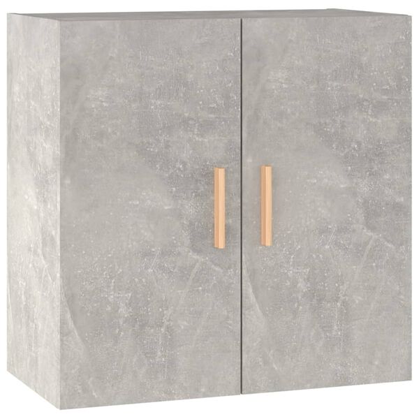vidaXL Armadietto a Muro Grigio Cemento 60x30x60 cm Legno Multistrato