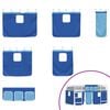 vidaXL Struttura del Letto Loft per Bambini con Tendine Bianco e Blu