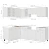vidaXL Set Armadi da Cucina 11 pz Lyon Bianco in Truciolato