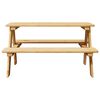vidaXL Tavolo per Bambini con Panche IRUN 90x79,5x50 cm Legno Massello