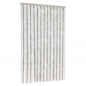 vidaXL Tenda Antimosche Grigia Chiaro e Bianca 118x220 cm in Ciniglia