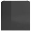 vidaXL Mobili Porta TV a Parete 2pz Grigio Lucido 30,5x30x30 cm