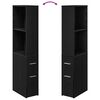 vidaXL Set di mobili per il bagno Rovere Nero 22 x 41 x 135 cm