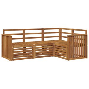 vidaXL Set di divani da esterno 4 pz 4-Posti Naturale