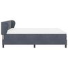vidaXL Letto a molle con materasso Grigio scuro 180 x 200 cm Velluto
