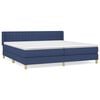 vidaXL Giroletto a Molle con Materasso Blu 200x200 cm in Tessuto