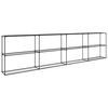 vidaXL Supporto per piante a 3 livelli Nero 400 x 32 x 104 cm Acciaio