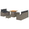 vidaXL Set Divano da Giardino 8 pz 7-Numero di posti Grigio