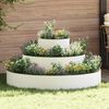 vidaXL Vaso da giardino Bianco 120 x 120 x 20 cm