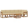 vidaXL Set di divani da esterno con cuscino 7 pcs Naturale e Beige