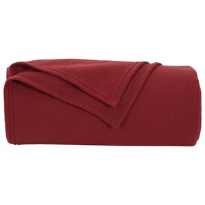 vidaXL Coperta Rosso Bordeaux 170 x 130 cm Panno