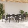 vidaXL Set da Pranzo per Giardino 7 pcs Marrone e Nero Rattan in PE