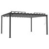 vidaXL Gazebo con Tetto a Lamelle 3x4 m in Tessuto Antracite/Alluminio