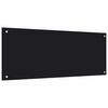 vidaXL Paraschizzi per Cucina Nero 100x40 cm in Vetro Temperato