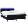 vidaXL Letto a Molle con Materasso e LED Nero 160x210 cm in Velluto