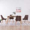 vidaXL Sedie da Pranzo 4 pz Marroni in Tessuto