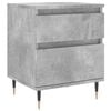vidaXL Comodino Grigio Cemento 40x35x50 cm in Legno Multistrato