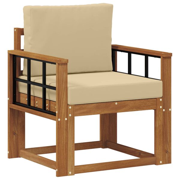 vidaXL Divano da esterno Legno di Acacia Massello e Poliestere