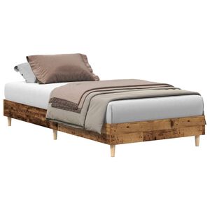 vidaXL Giroletto senza Materasso Legno Antico 75x190 cm in Truciolato