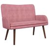 vidaXL Sofa a Due Posti Rosa 115 x 61 x 87 cm Velluto