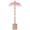 vidaXL Ombrello balinese con base Rosa 95 x 95 x 260 cm