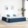 vidaXL Letto con contenitore e materasso Blu 200 x 200 cm Poliestere