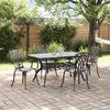 vidaXL Set da Pranzo per Giardino 5 pcs Nero Alluminio