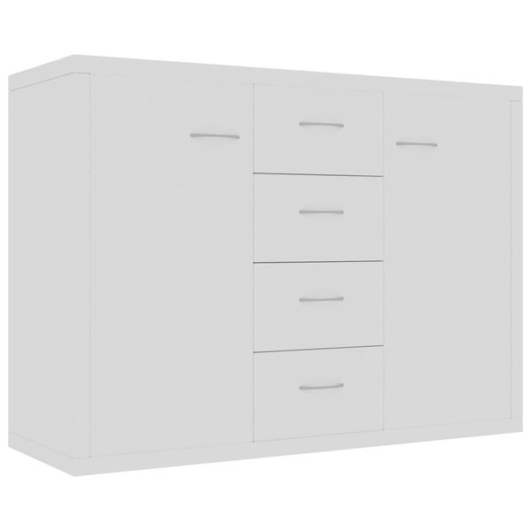 vidaXL Credenza Bianca 88x30x65 cm in Legno Multistrato