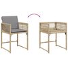 vidaXL Set Pranzo da Giardino 9 pz con Cuscini Beige Misto Polyrattan