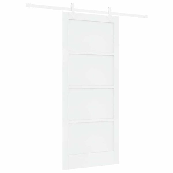 vidaXL Porta scorrevole Bianco 86 x 198,5 cm Pino massello