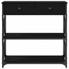 vidaXL Tavolo Consolle Rovere nero 75 x 28 x 75 cm